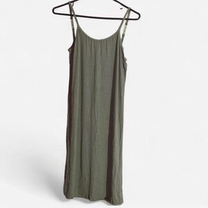 Olive Green Tank Top Midi Dress